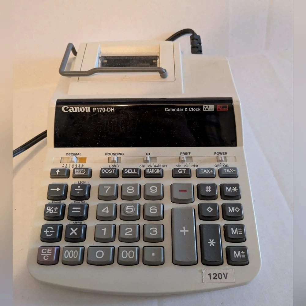 Canon Desktop Calculator With Calendar And Clock.